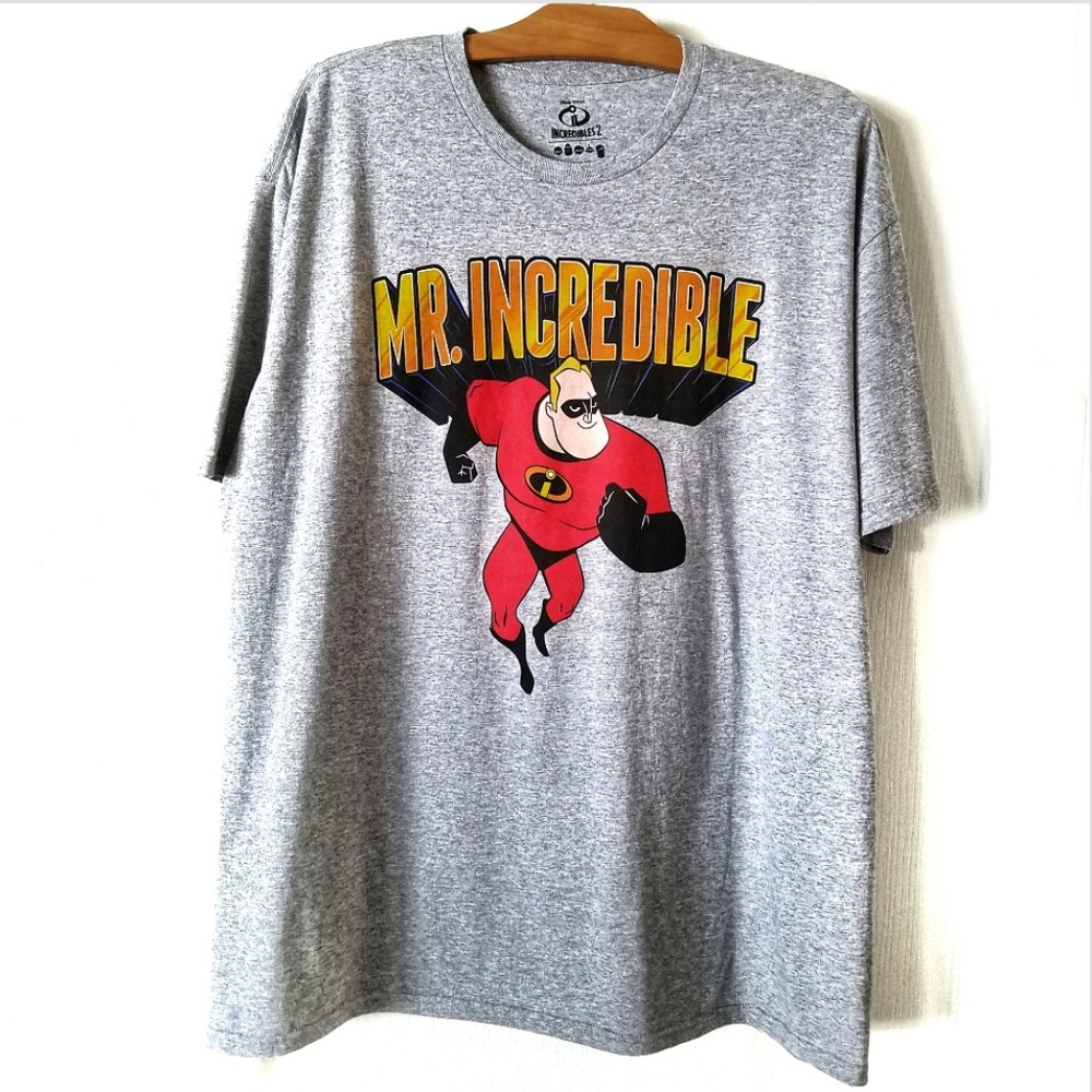 Disney Pixar Mr. Incredible Graphic T-shirt short sleeve heather gray